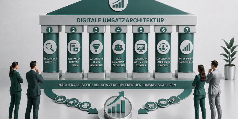 Digitale Umsatzarchitektur im Mittelstand Sieben operative Hebel zur Skalierung von Nachfrage und Konversion