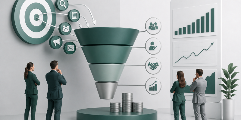 Marketing entlang des Vertriebstrichters mit Ziel- und Ergebnissteuerung